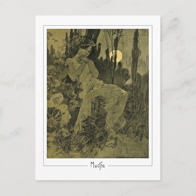 Alphonse Mucha #352 - Fin Art-vykort Vykort (Framsida)