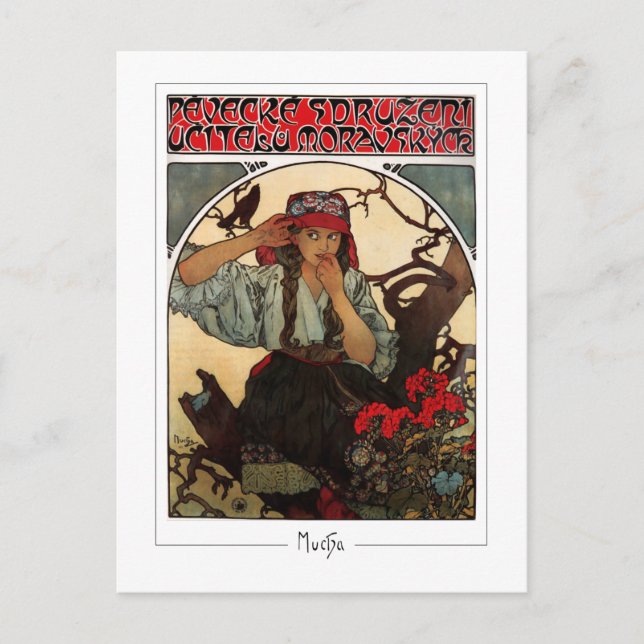 Alphonse Mucha #374 - Fin Art-vykort Vykort (Framsida)