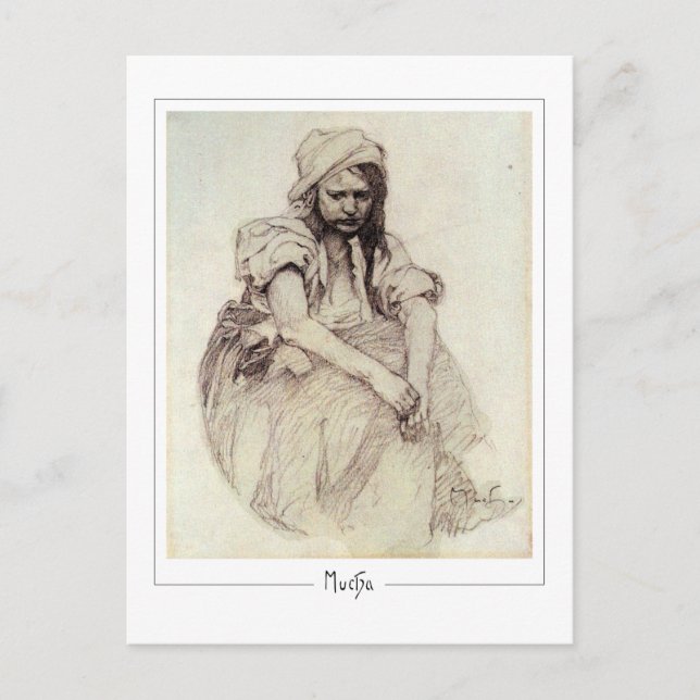 Alphonse Mucha #384 - Fin Art-vykort Vykort (Framsida)