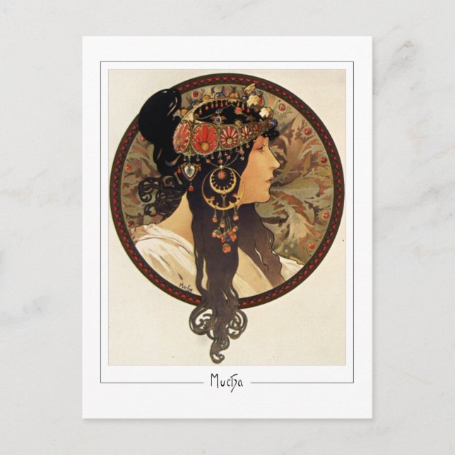 Alphonse Mucha #401 - Fin Art-vykort Vykort (Framsida)