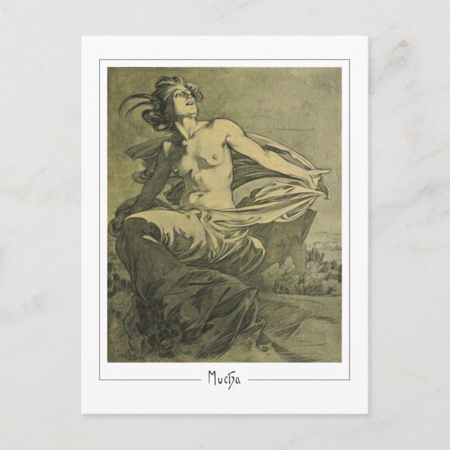 Alphonse Mucha #409 - Fin Art-vykort Vykort (Framsida)