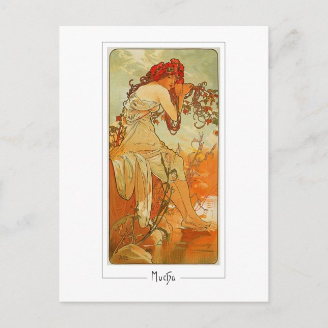 Alphonse Mucha #66 - vykort för konstföremål (Framsida)