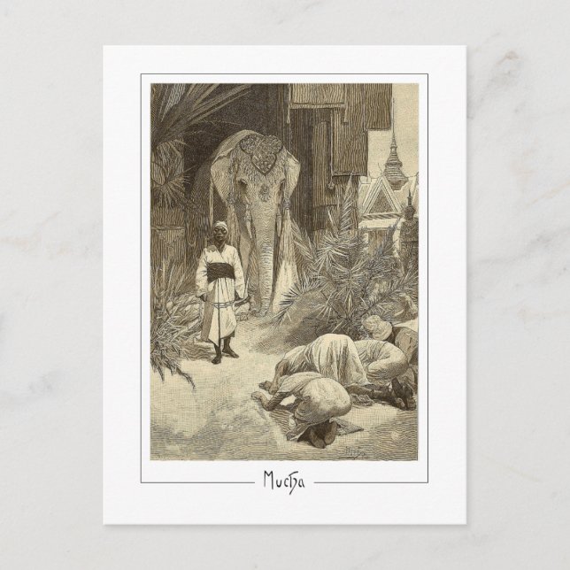 Alphonse Mucha #75 - Finkonstkort Vykort (Framsida)