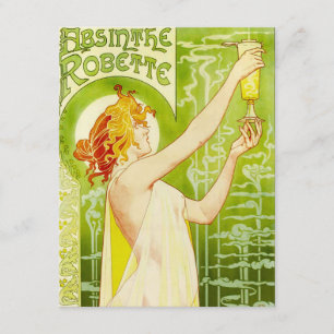 Alphonse Mucha Absinthe Robette Inbjudningar