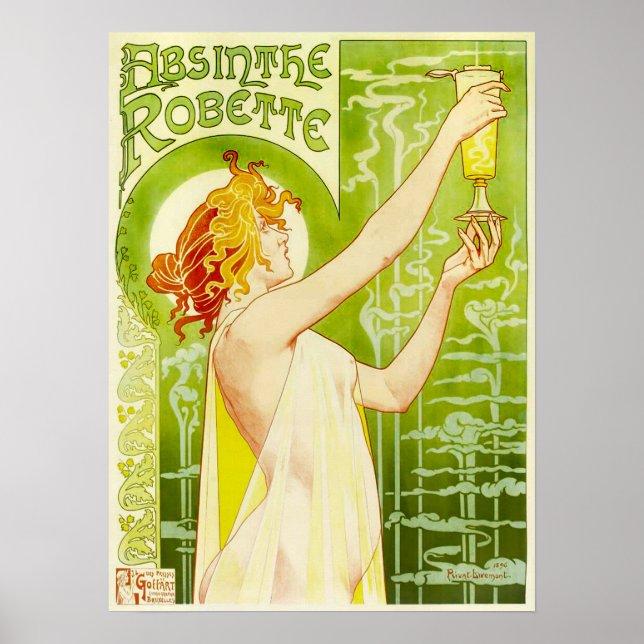 Alphonse Mucha Absinthe Robette Poster (Framsidan)