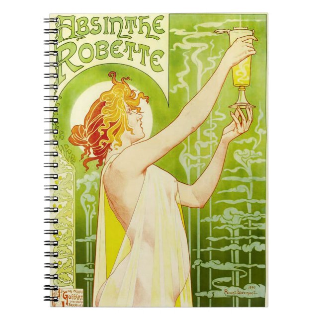Alphonse Mucha AbsintheRobette anteckningsbok (Framsidan)