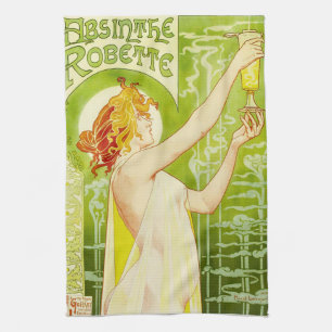 Alphonse Mucha AbsintheRobette kökshandduk