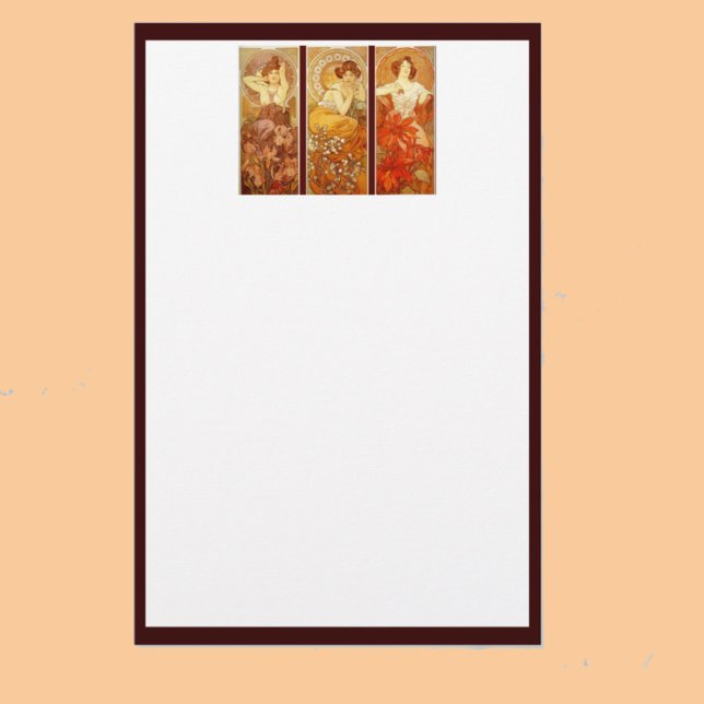 Alphonse Mucha Ädelstenar Brevpapper (Skapare uppladdad)