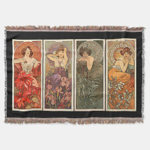 Alphonse Mucha ädelstenmattor Mysfilt