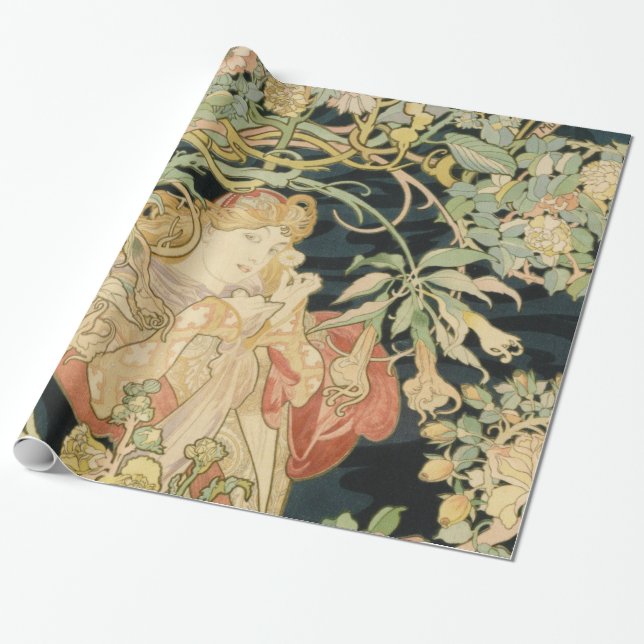 Alphonse Mucha - Alfonse Presentpapper (Utrullad)