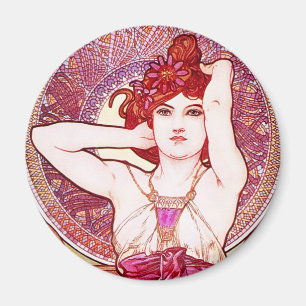 Alphonse Mucha Amethystmagnet Magnet