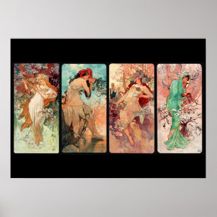 Alphonse Mucha, Årstiderna (1896) Poster
