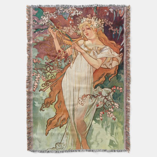 Alphonse Mucha, Årstiderna (1896) Vår Filt (Framsidan Vertikal)