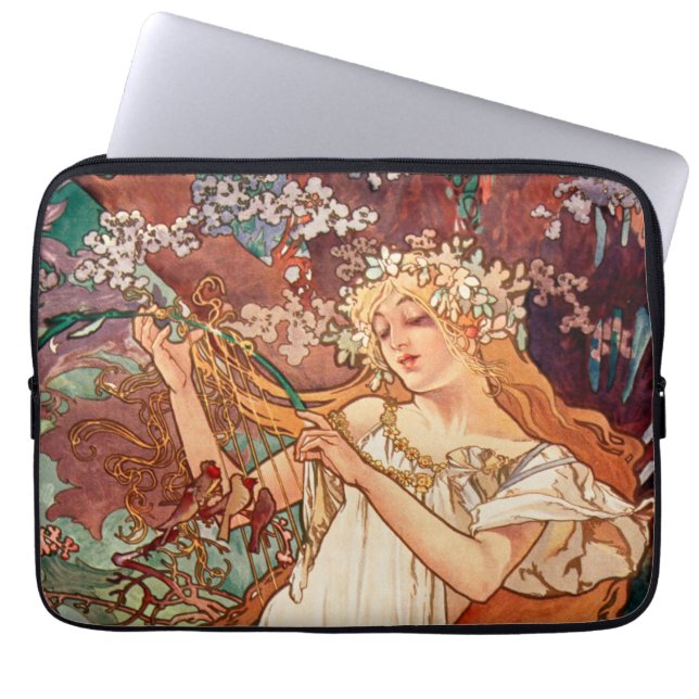 Alphonse Mucha, Årstiderna (1896) Vår Laptop Fodral (Framsidan)