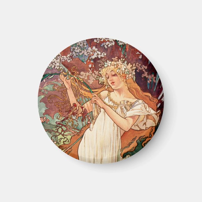 Alphonse Mucha, Årstiderna (1896) Vår Magnet (Framsidan)