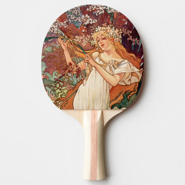 Alphonse Mucha, Årstiderna (1896) Vår Pingisracket (Framsidan)