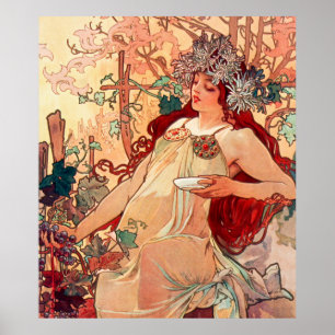 Alphonse Mucha, Årstiderna, Höst (1896) Poster