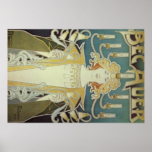 Alphonse Mucha Art Deco Poster (Framsidan)