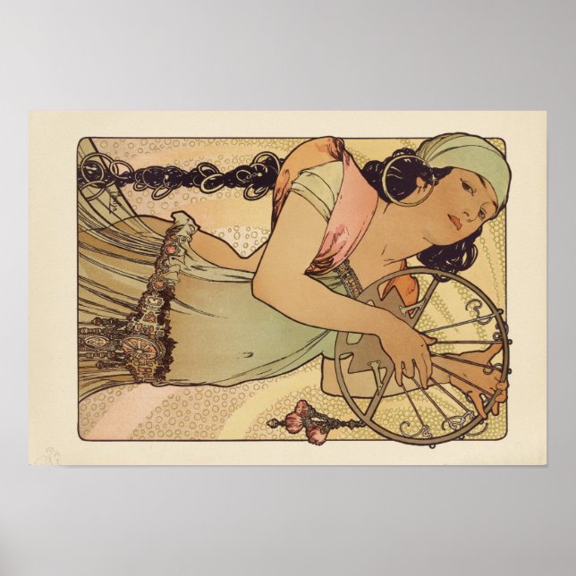 Alphonse Mucha Art Deco Poster (Framsidan)