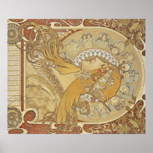 Alphonse Mucha art déco Poster