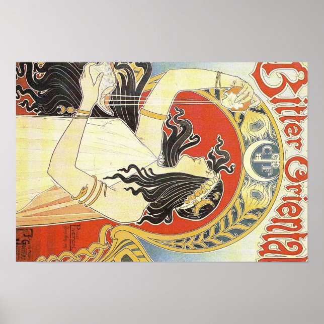 Alphonse Mucha Art Deco Poster (Framsidan)
