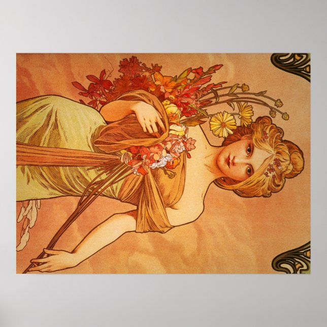 Alphonse Mucha Art Deco Poster (Framsidan)