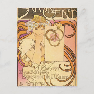 Alphonse Mucha Art Deco Vykort