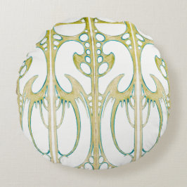 Alphonse Mucha art nouveau abstrakt art Rund Kudde