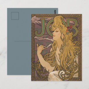 Alphonse Mucha Art Nouveau Affisch Gammaldags Jobb Vykort