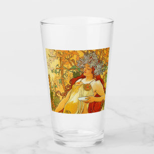 Alphonse Mucha Art nouveau Autumn Glaskopp