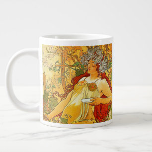 Alphonse Mucha Art nouveau Autumn Jumbo Mugg
