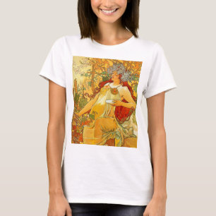 Alphonse Mucha Art nouveau Autumn T Shirt
