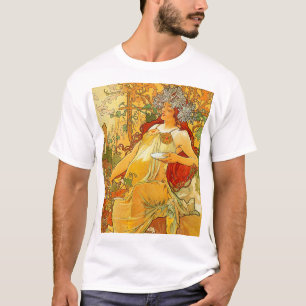 Alphonse Mucha Art nouveau Autumn T Shirt