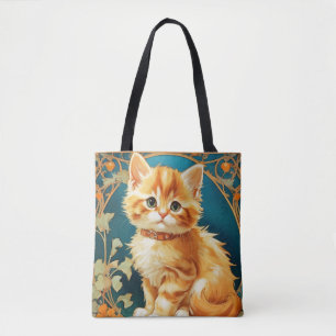 Alphonse Mucha Art nouveau Cat Tygkasse