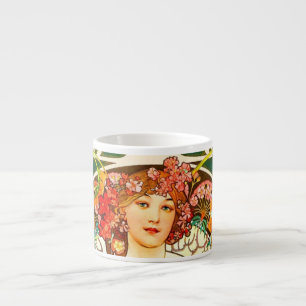 Alphonse Mucha Art nouveau Daydröm Espressomugg