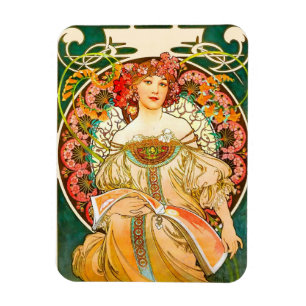 Alphonse Mucha Art nouveau Daydröm Magnet