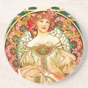 Alphonse Mucha Art nouveau Daydröm Underlägg