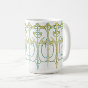Alphonse Mucha art nouveau dekorativ abstrakt art Kaffemugg