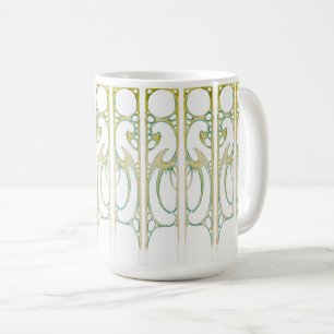 Alphonse Mucha art nouveau dekorativ ram rand Kaffemugg