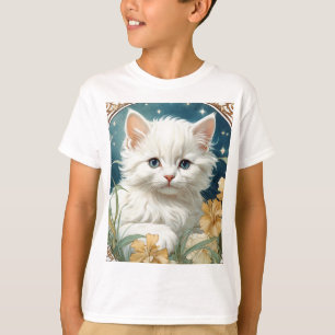 Alphonse Mucha Art nouveau Kitten T Shirt