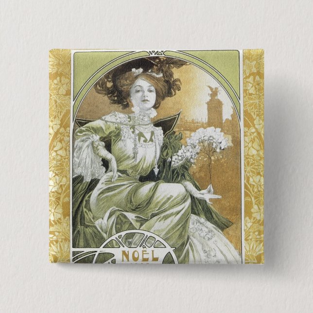 Alphonse Mucha - Art nouveau Knapp (Framsida)