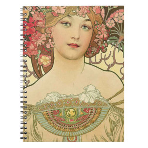 Alphonse Mucha – Art Nouveau Mästare Anteckningsbok