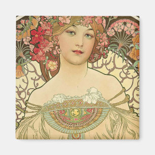 Alphonse Mucha - Art nouveau Master Magnet