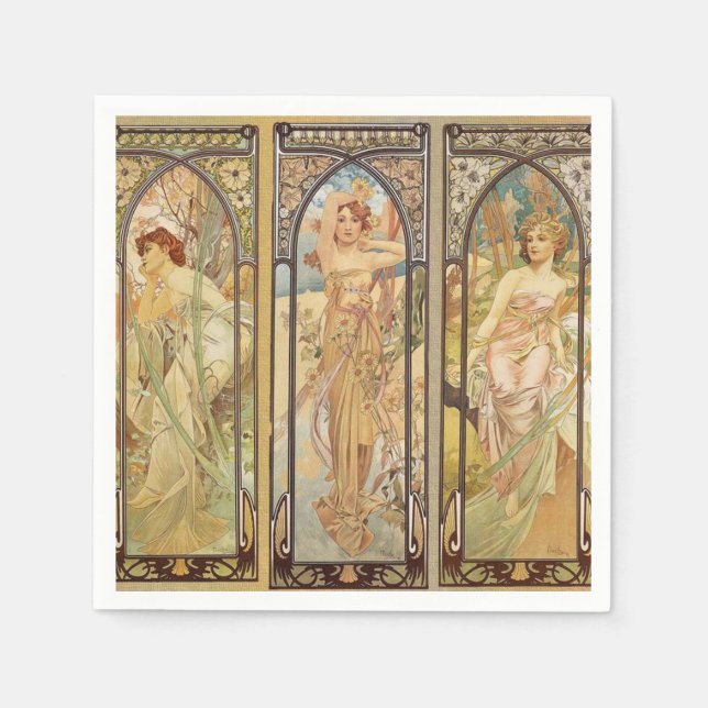 Alphonse Mucha - Art nouveau Master Pappersservett (Framsidan)