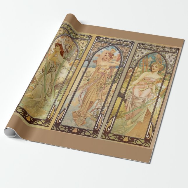 Alphonse Mucha - Art nouveau Master Presentpapper (Utrullad)