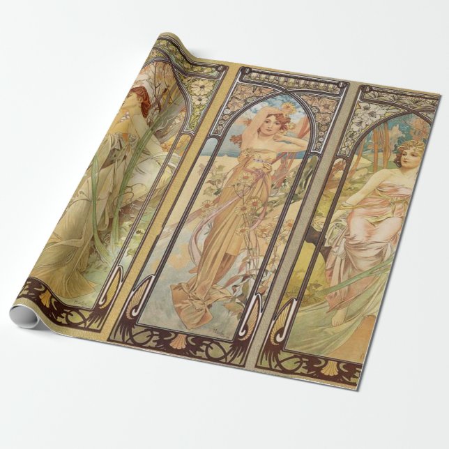 Alphonse Mucha - Art nouveau Master Presentpapper (Utrullad)