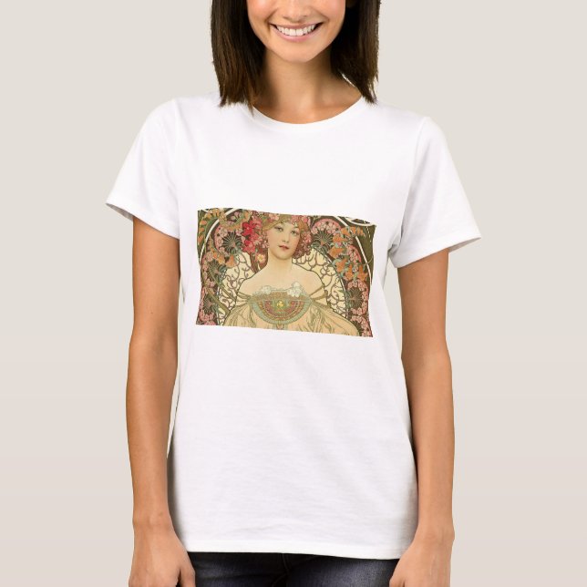 Alphonse Mucha - Art nouveau Master T Shirt (Framsida)