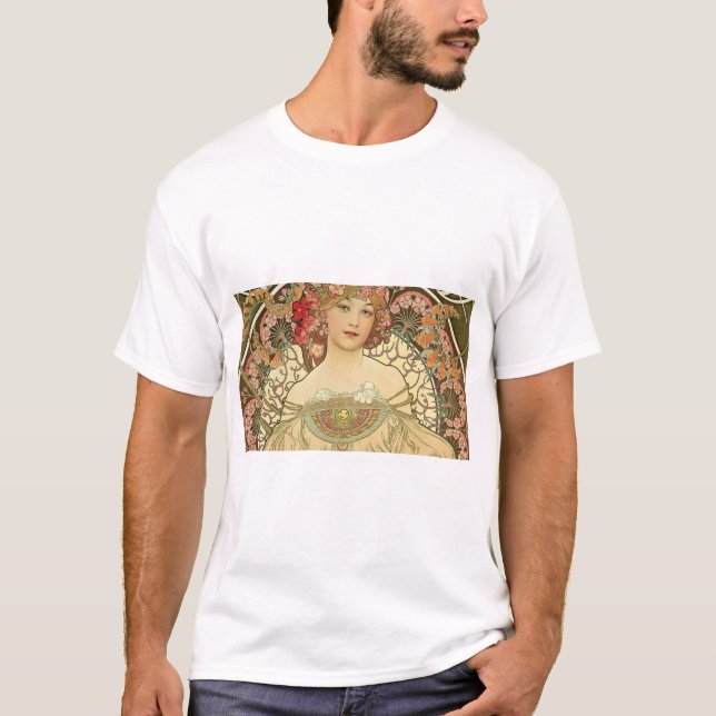 Alphonse Mucha - Art nouveau Master T Shirt (Framsida)