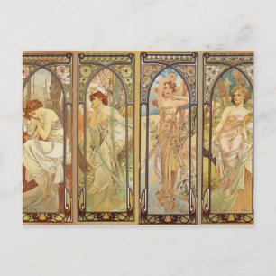 Alphonse Mucha - Art nouveau Master Vykort