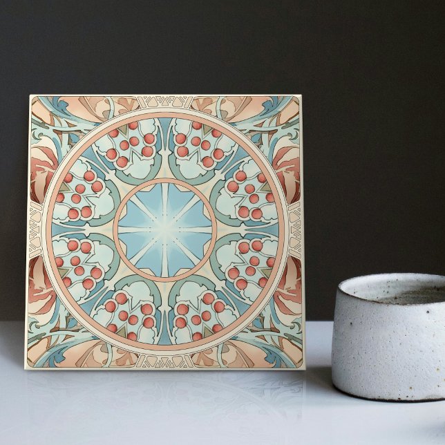 Alphonse Mucha Art nouveau Mix & Match Bernhardt Kakelplatta (Skapare uppladdad)